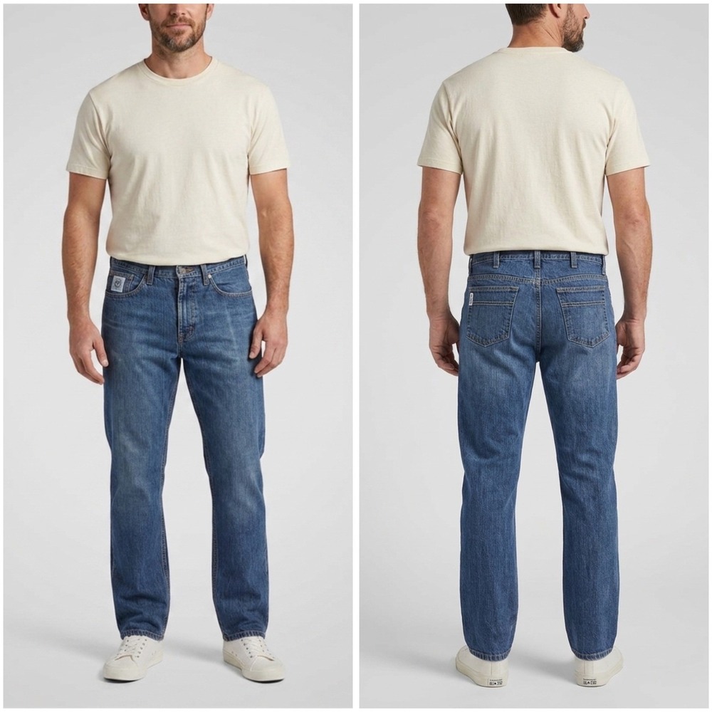 Cinch White Label Mens Relaxed Fit Straight Leg Jeans Medium Wash 34x36